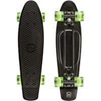 Xootz Monopatín de Plástico Retro Completo con Ruedas de luz LED- para niños- Retro Plastic Cruiser Skateboard- 56 cm